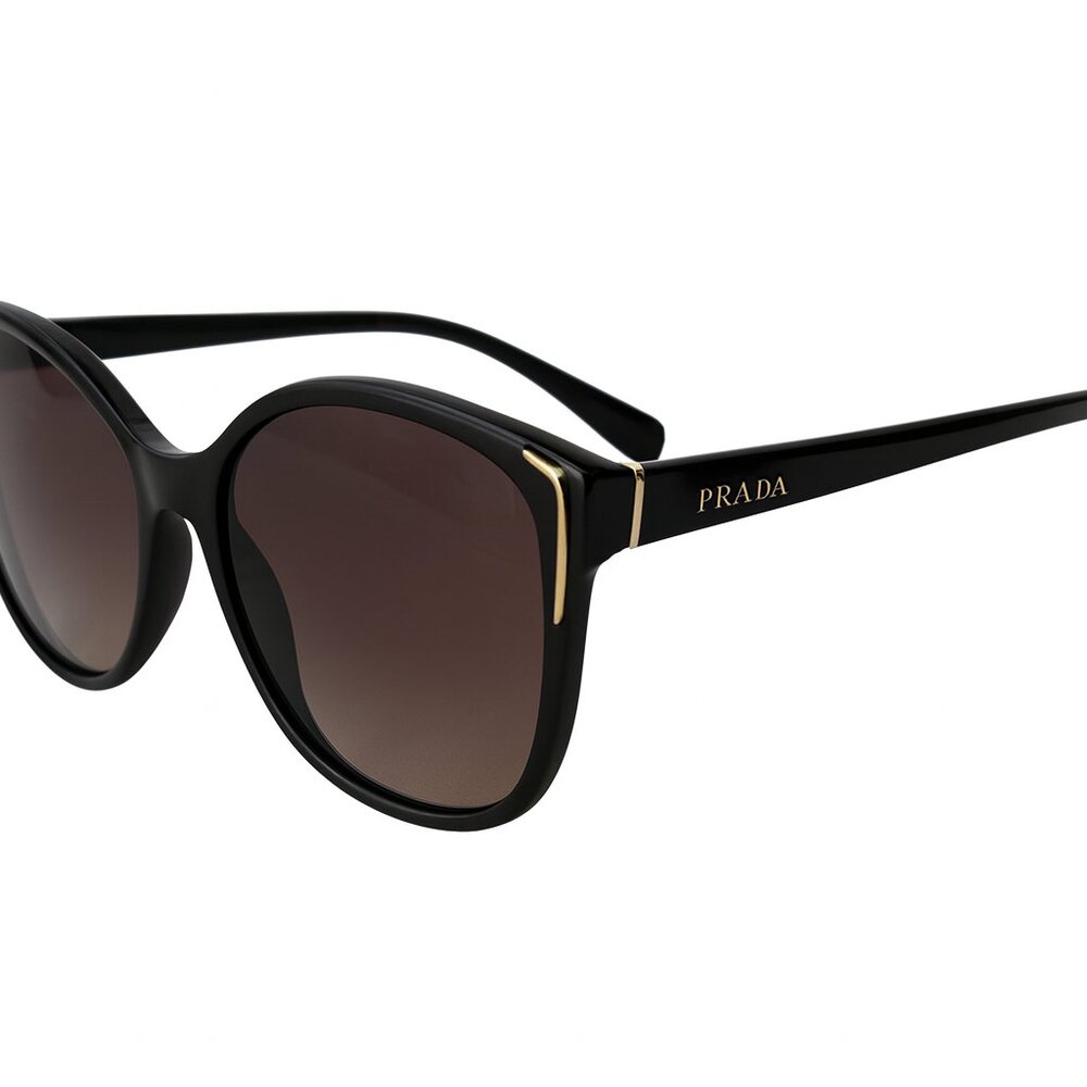 Prada SPR 010 1AB-3M1 Black Oversized Sunglasses 55-17 140 w/ Case – Never Worn - Picture 8 of 10